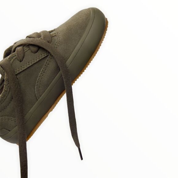 ZARA Kids | Khaki Green | LEATHER SNEAKERS - Picture 4 of 5